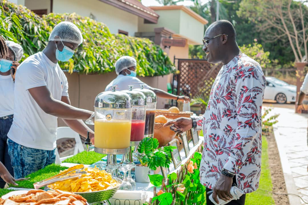Tropical juice bar styled for an event